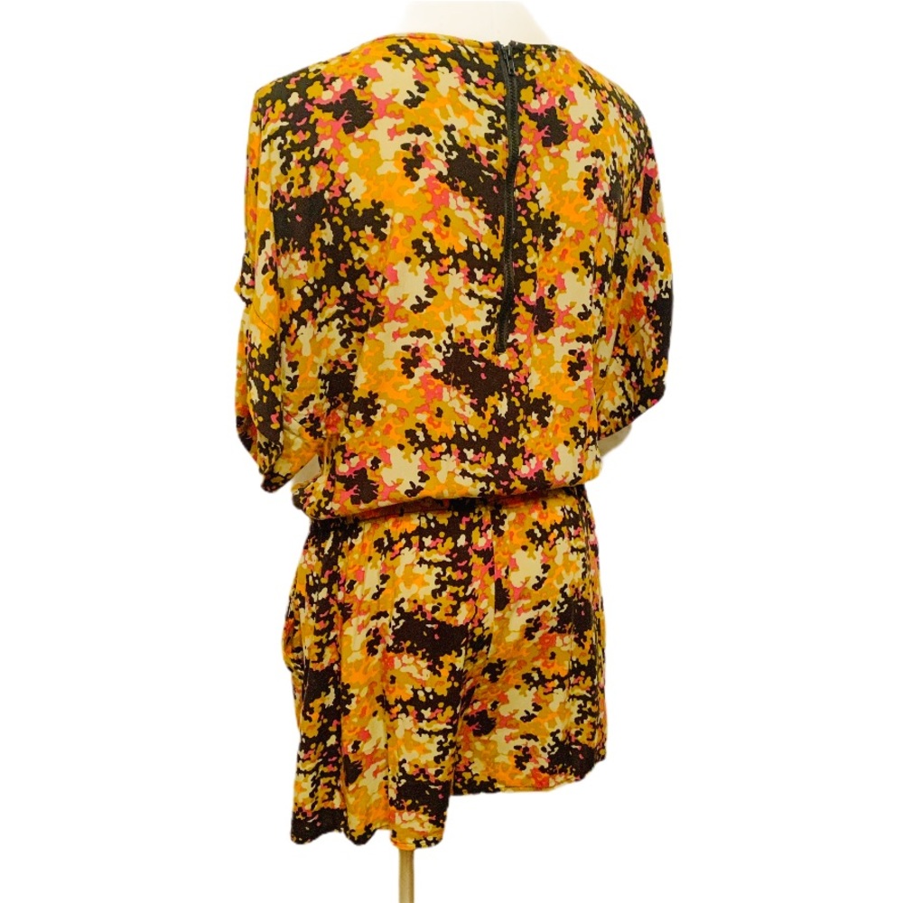 Fossil Orange Abstract Colorful Romper Size Small - image 2